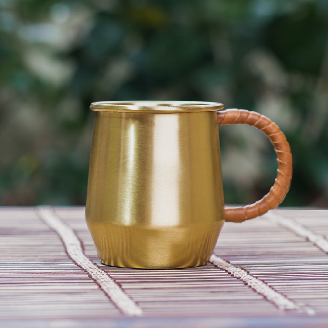 Brass Coffee Mug | Handcrafted Mug for Everyday Coffee & Tea - House of Dhatu