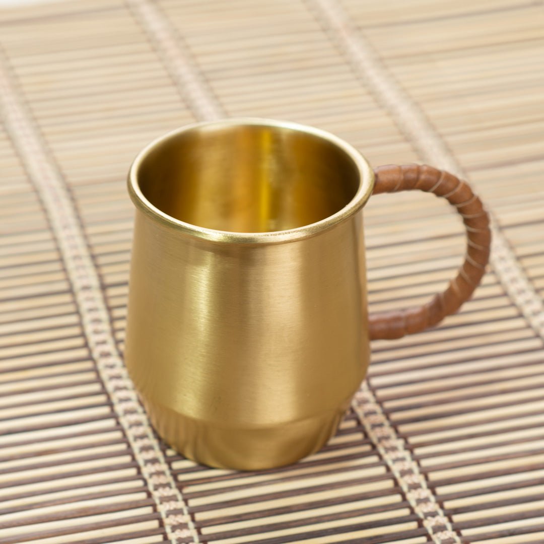 Brass Coffee Mug | Handcrafted Mug for Everyday Coffee & Tea - House of Dhatu