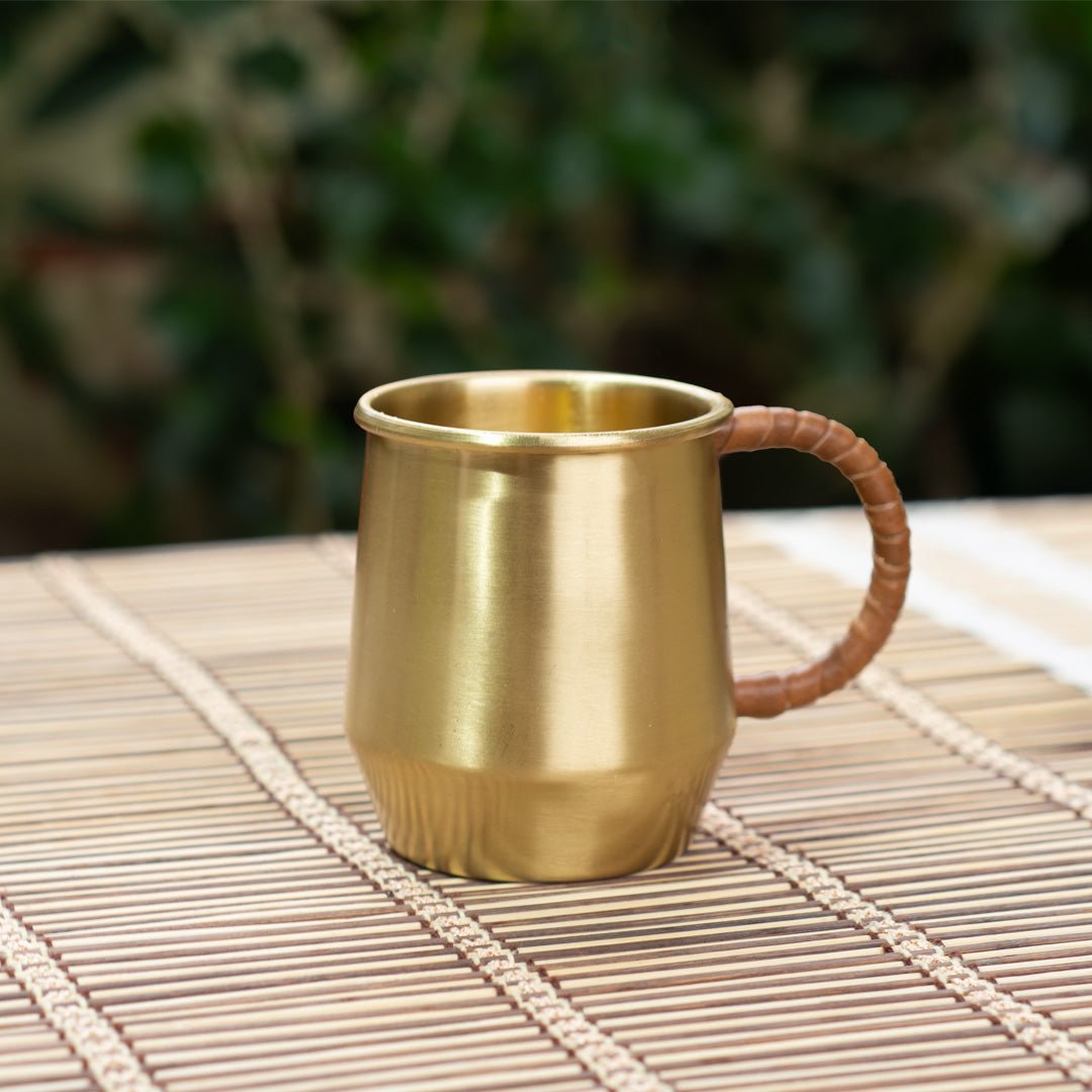 Brass Coffee Mug | Handcrafted Mug for Everyday Coffee & Tea - House of Dhatu