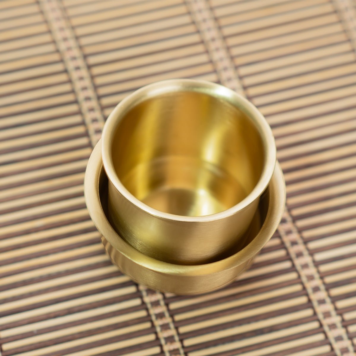 Brass Dabara Set of 1 | Traditional Coffee Tumbler & Saucer - House of Dhatu