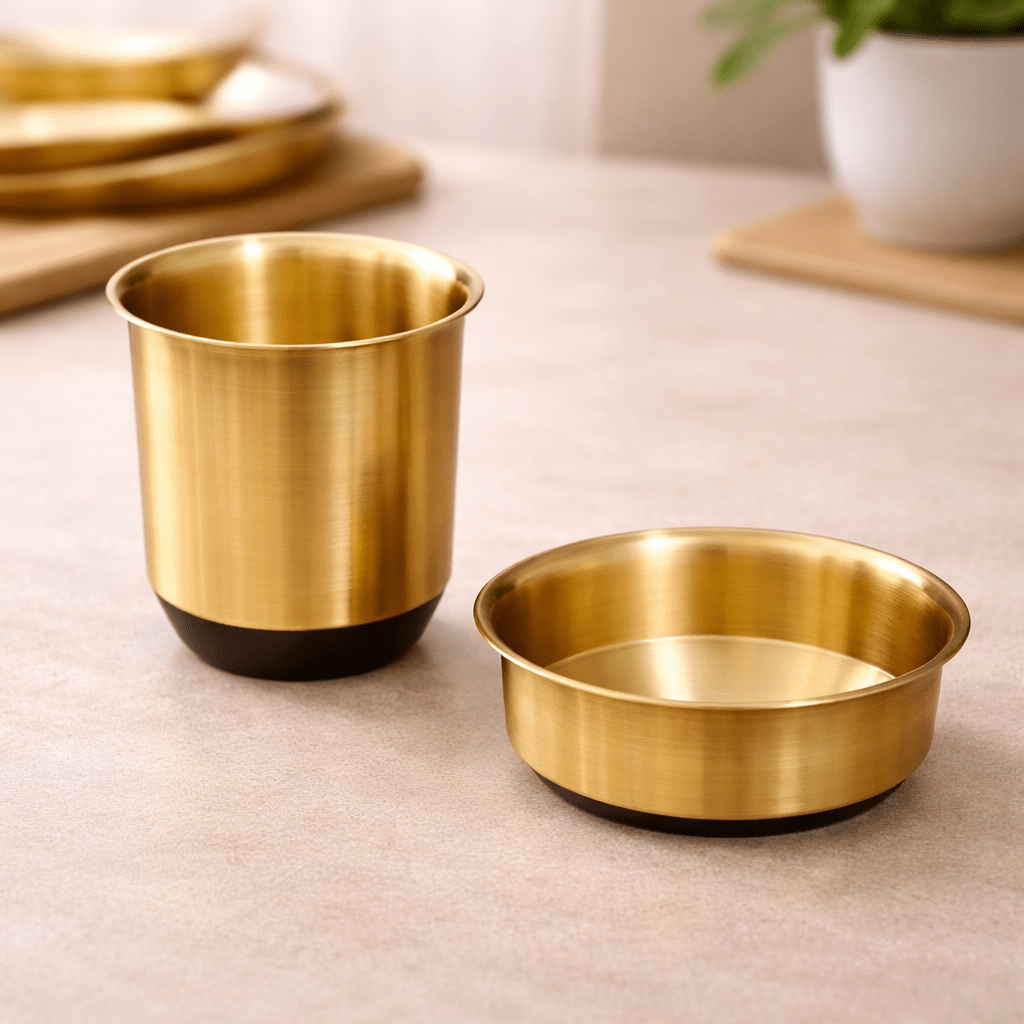 Brass Dabara Set of 1 - Dhatu