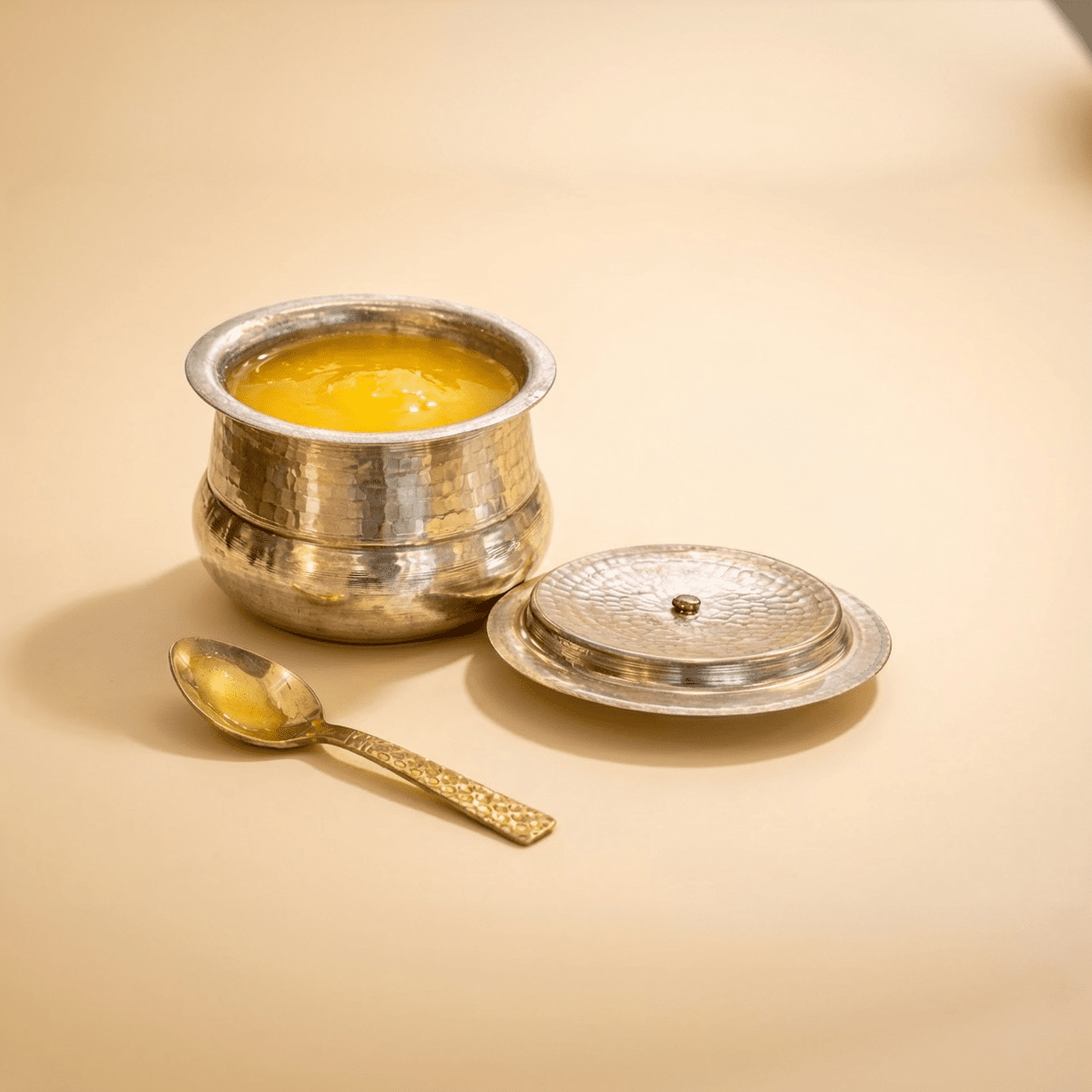 Ghee Pot with Spoon - Dhatu