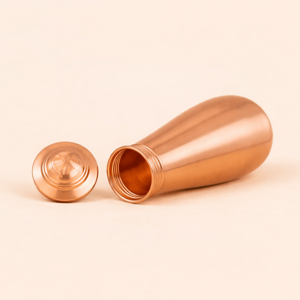 Pure Copper Water Bottle | Handcrafted Ayurvedic Drinkware for Daily Wellness - Dhatu