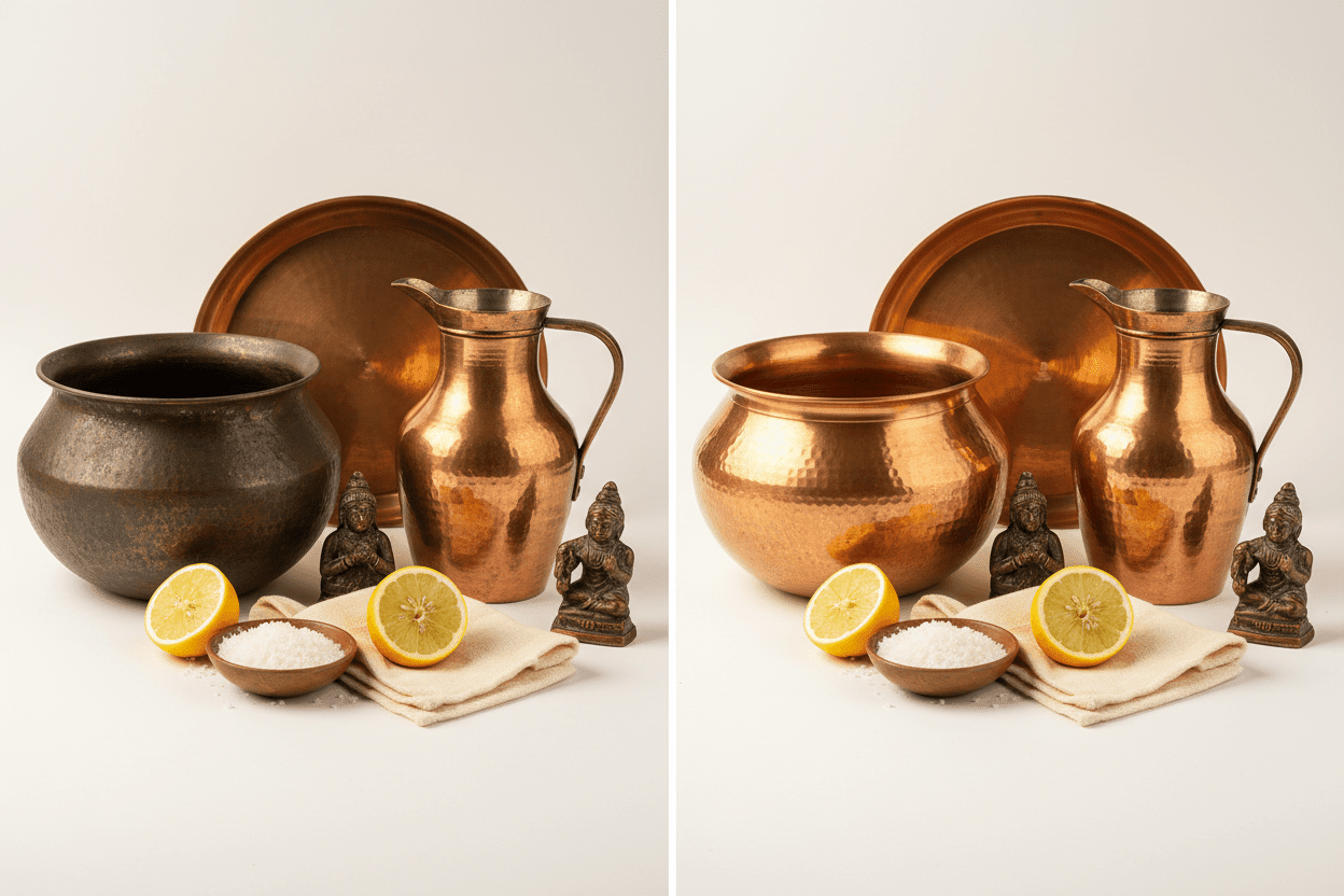 How to Clean Brass and Copper the Right Way - House of Dhatu