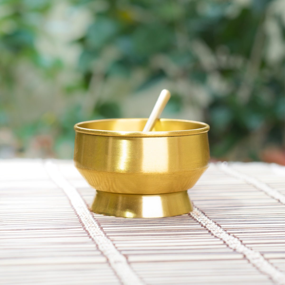 Brass Bowl with Spoon | Handcrafted Serving Bowl - House of Dhatu