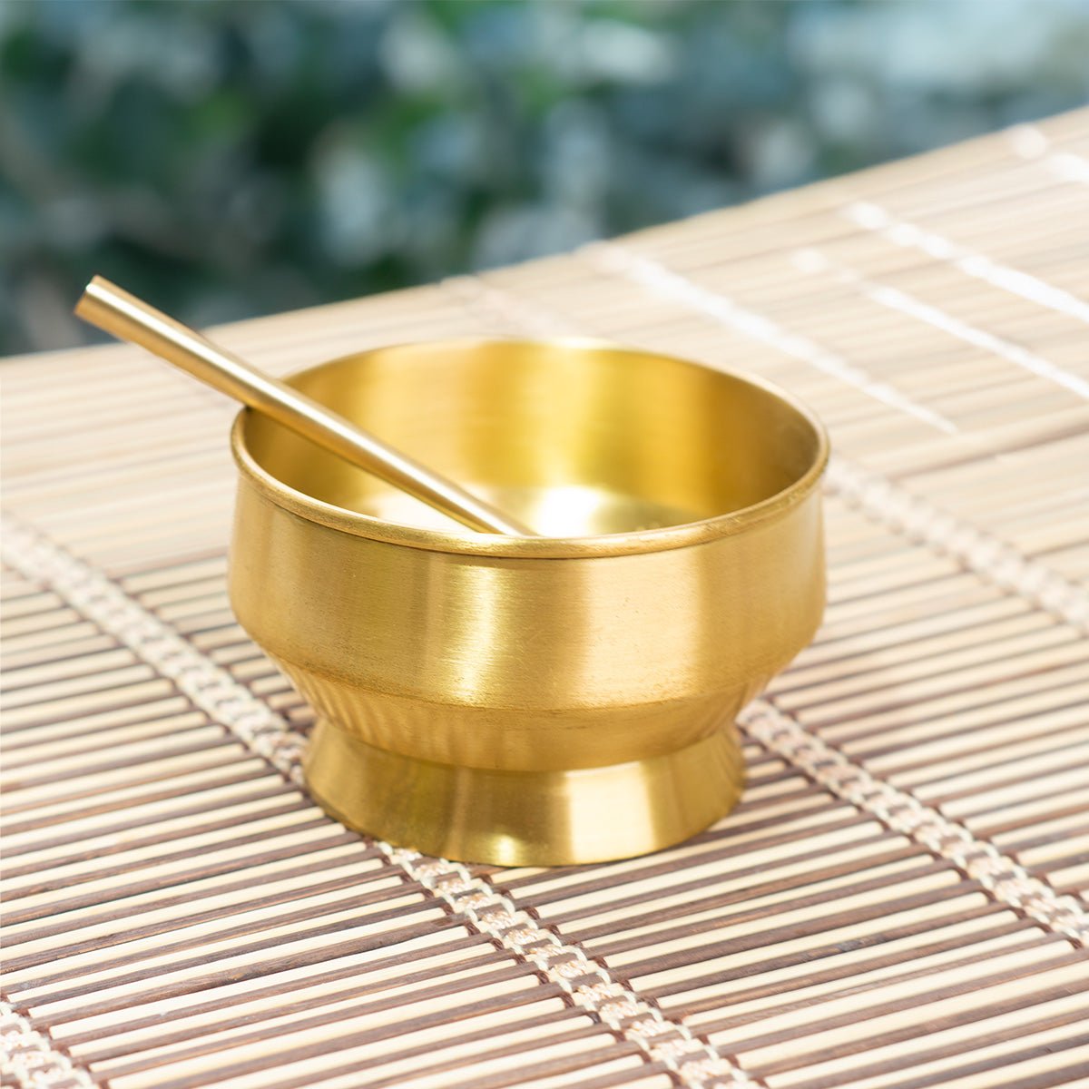Brass Bowl with Spoon | Handcrafted Serving Bowl - House of Dhatu