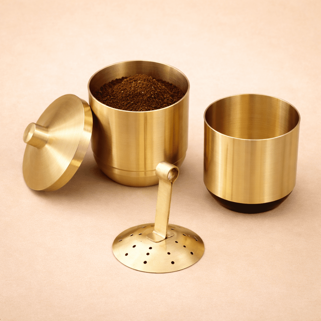 Brass Coffee Maker - Dhatu
