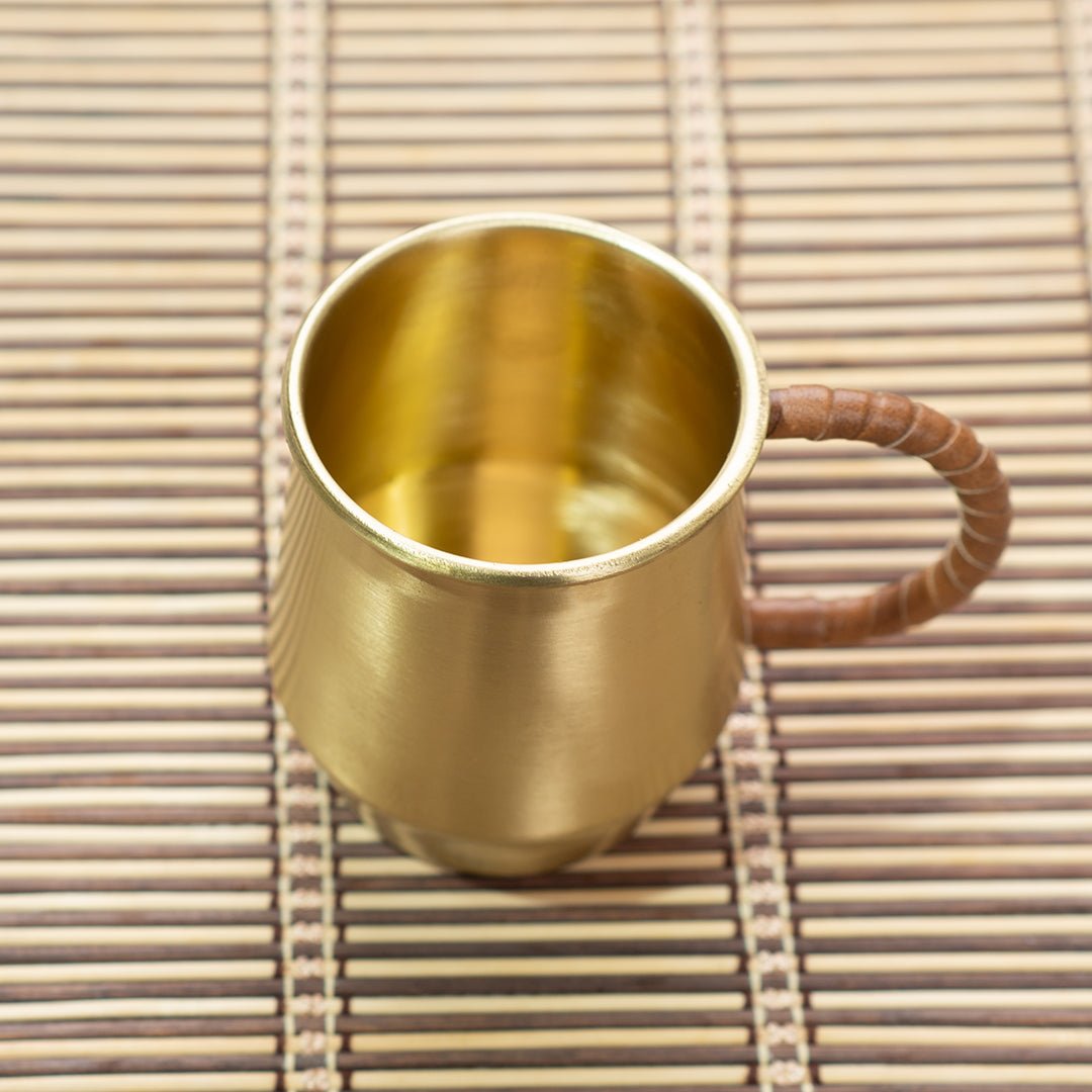 Brass Coffee Mug | Handcrafted Mug for Everyday Coffee & Tea - House of Dhatu