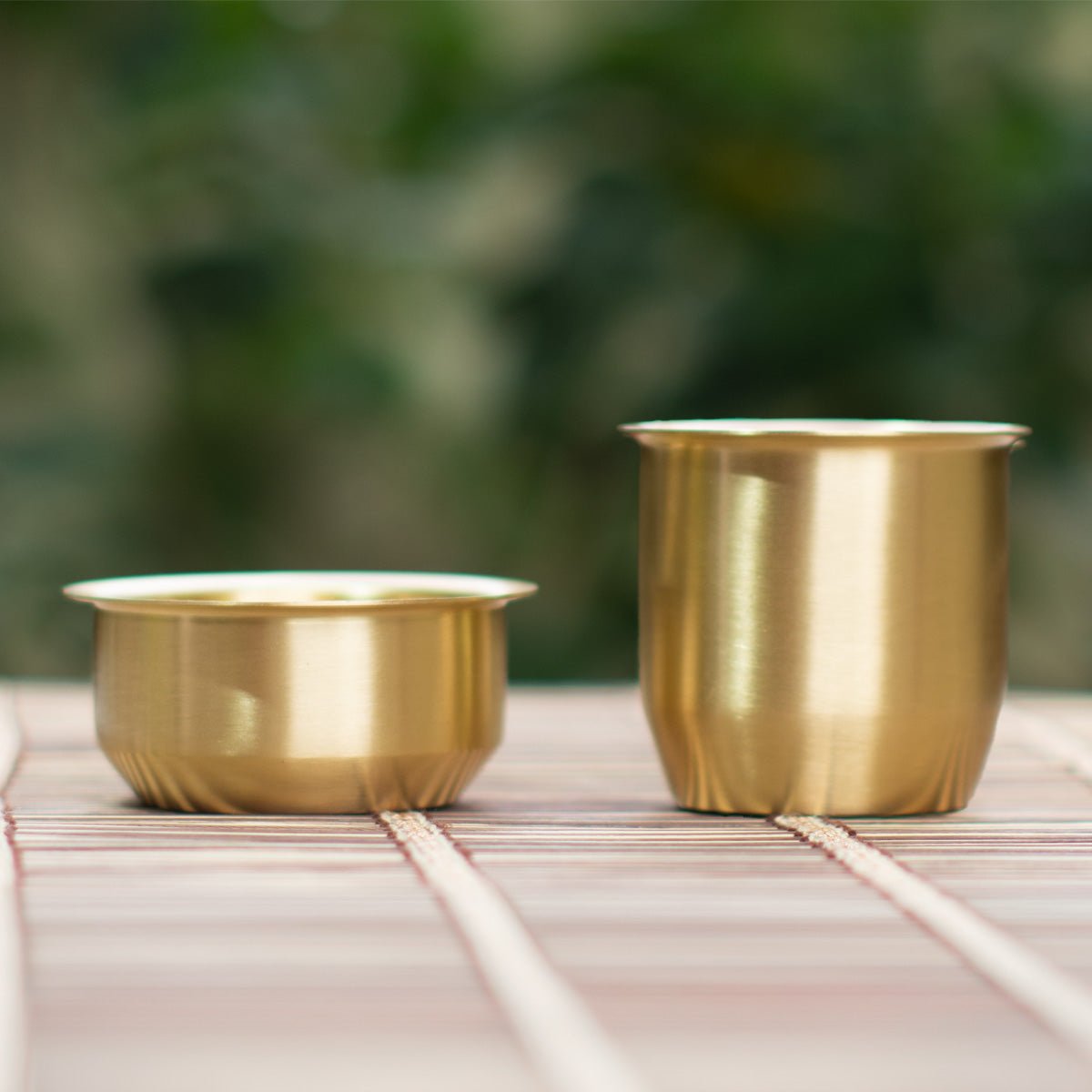 Brass Dabara Set of 1 | Traditional Coffee Tumbler & Saucer - House of Dhatu
