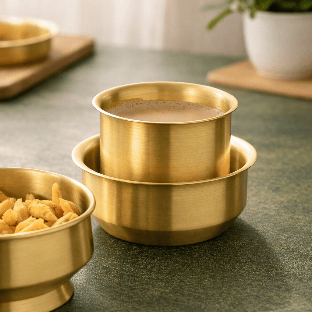 Brass Dabara Set of 1 - Dhatu