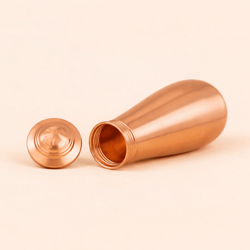 Pure Copper Water Bottle | Handcrafted Ayurvedic Drinkware for Daily Wellness - House of Dhatu
